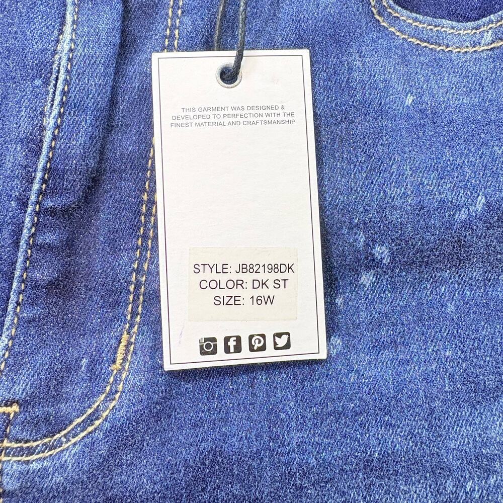 Judy Blue High Rise Boyfriend Fit Distressed Dark Wash Jeans JB82198DK Size 16W - Picture 6 of 8